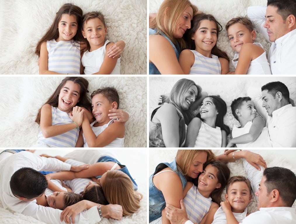 Fotografías de familia en estudio