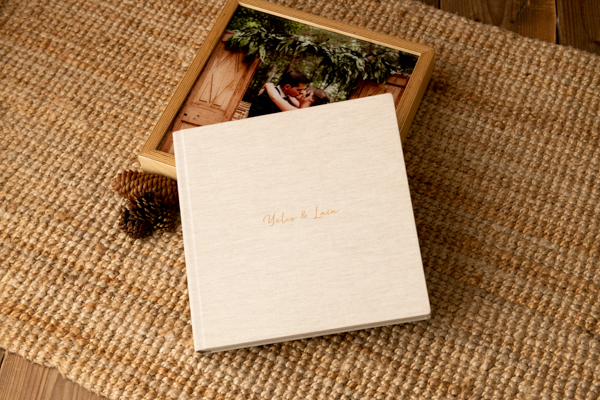 album de boda de lino 30x30